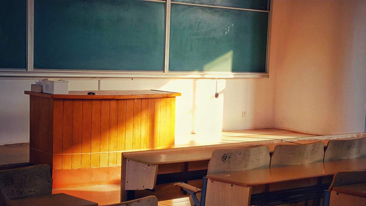 empty classroom